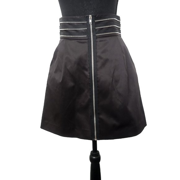 Gothic Industrial Girl Zipper Skirt - Picture 1 of 4